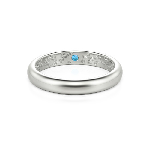 Jeulia Men's Inside-Engraved Vine Wedding Band 10K/14K/18K Gold Platinum