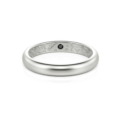 Jeulia Men's Inside-Engraved Vine Wedding Band 10K/14K/18K Gold Platinum