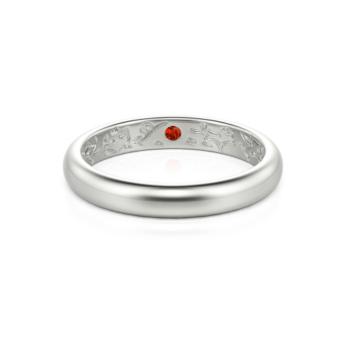 Jeulia Men's Inside-Engraved Vine Wedding Band 10K/14K/18K Gold Platinum