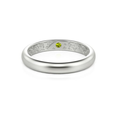 Jeulia Men's Inside-Engraved Vine Wedding Band 10K/14K/18K Gold Platinum