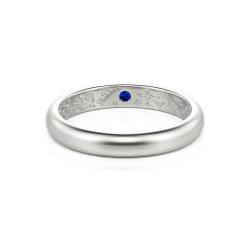 Jeulia Men's Inside-Engraved Vine Wedding Band 10K/14K/18K Gold Platinum