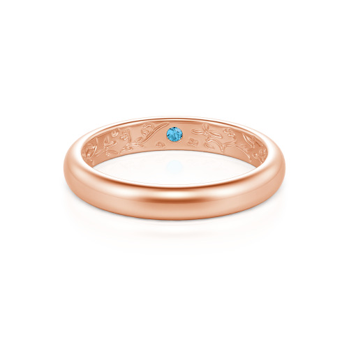 Jeulia Men's Inside-Engraved Vine Wedding Band 10K/14K/18K Gold Platinum