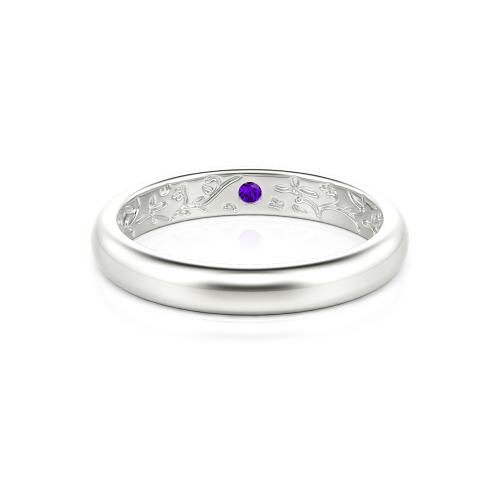 Jeulia Men's Inside-Engraved Vine Wedding Band 10K/14K/18K Gold Platinum