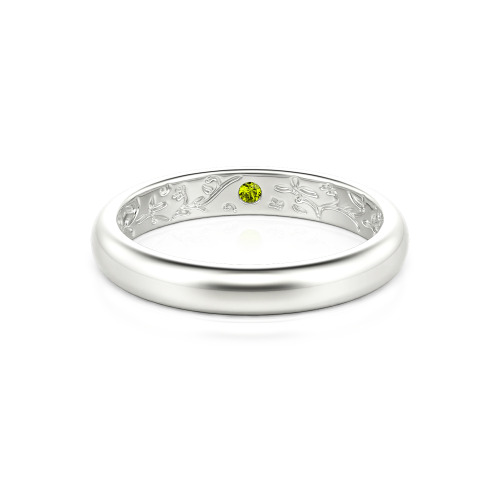 Jeulia Men's Inside-Engraved Vine Wedding Band 10K/14K/18K Gold Platinum