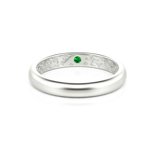 Jeulia Men's Inside-Engraved Vine Wedding Band 10K/14K/18K Gold Platinum