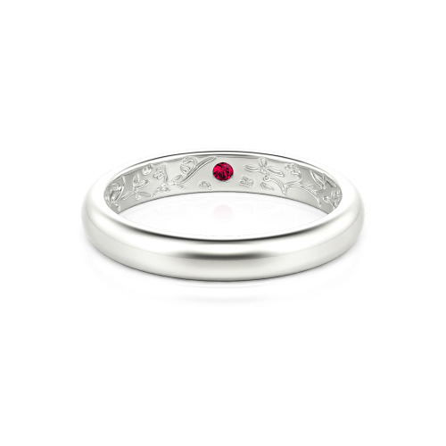 Jeulia Men's Inside-Engraved Vine Wedding Band 10K/14K/18K Gold Platinum
