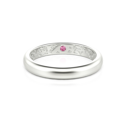 Jeulia Men's Inside-Engraved Vine Wedding Band 10K/14K/18K Gold Platinum