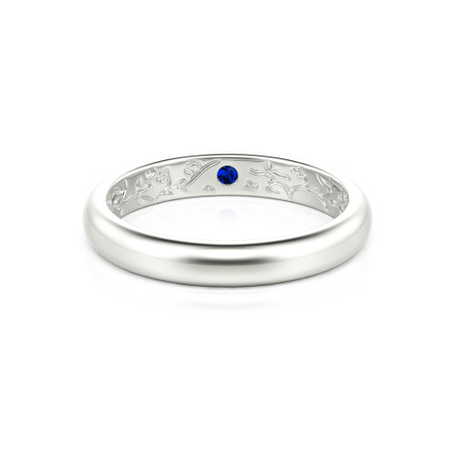 Jeulia Men's Inside-Engraved Vine Wedding Band 10K/14K/18K Gold Platinum