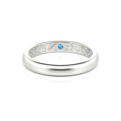 Jeulia Men's Inside-Engraved Vine Wedding Band 10K/14K/18K Gold Platinum