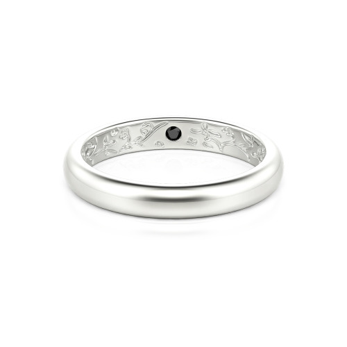 Jeulia Men's Inside-Engraved Vine Wedding Band 10K/14K/18K Gold Platinum