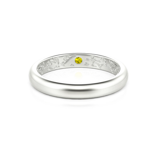 Jeulia Men's Inside-Engraved Vine Wedding Band 10K/14K/18K Gold Platinum