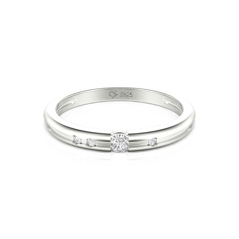 Jeulia Custom Tension Set Women's Wedding Band 10K/14K/18K Gold Platinum