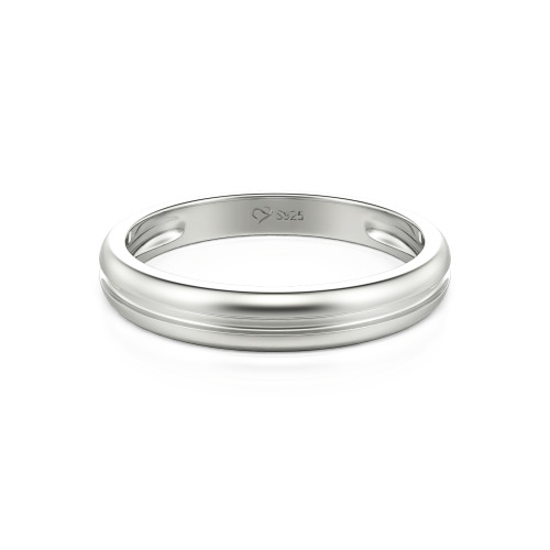 Jeulia Custom Polished Men's Wedding Band 10K/14K/18K Gold Platinum