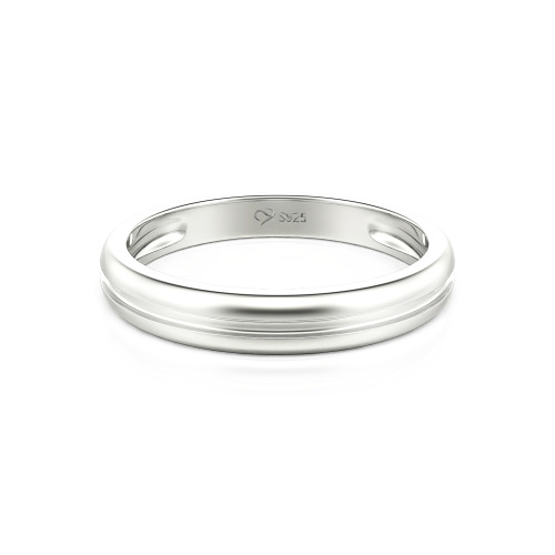 Jeulia Custom Polished Men's Wedding Band 10K/14K/18K Gold Platinum