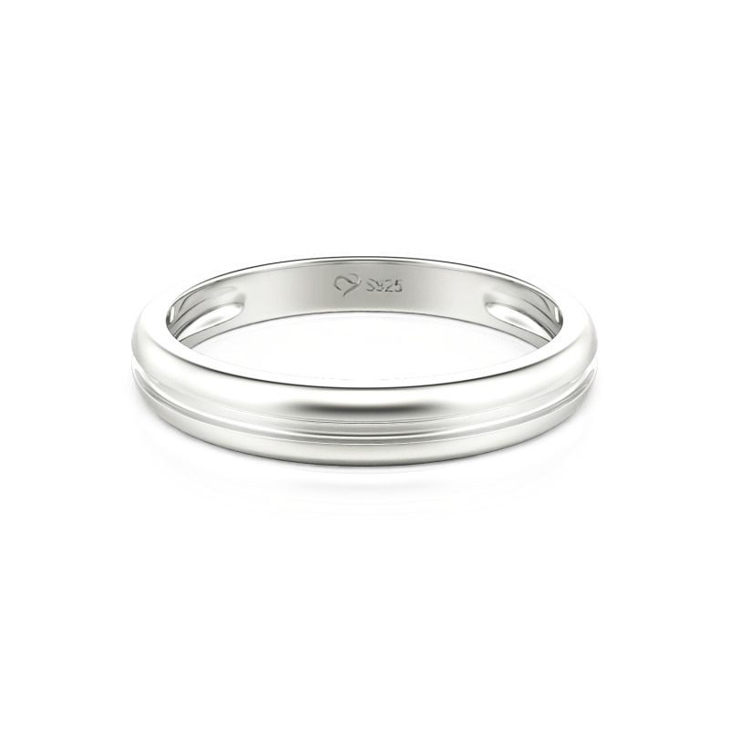 Jeulia Custom Polished Men's Wedding Band 10K/14K/18K Gold Platinum