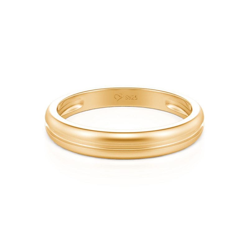 Jeulia Custom Polished Men's Wedding Band 10K/14K/18K Gold Platinum