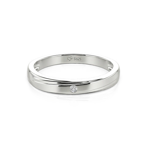 Jeulia Custom Men's Diagonal Wave Wedding Band 10K/14K/18K Gold & Platinum