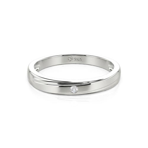 Jeulia Custom Men's Diagonal Wave Wedding Band 10K/14K/18K Gold & Platinum