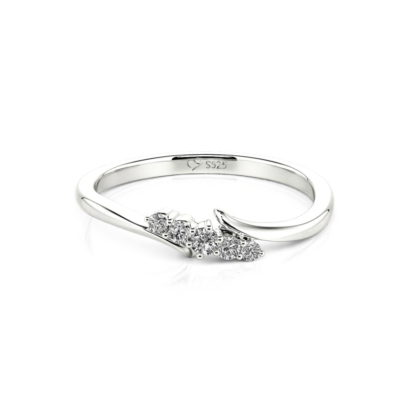Jeulia Custom Bypass Women's Wedding Band 10K/14K/18K Gold Platinum