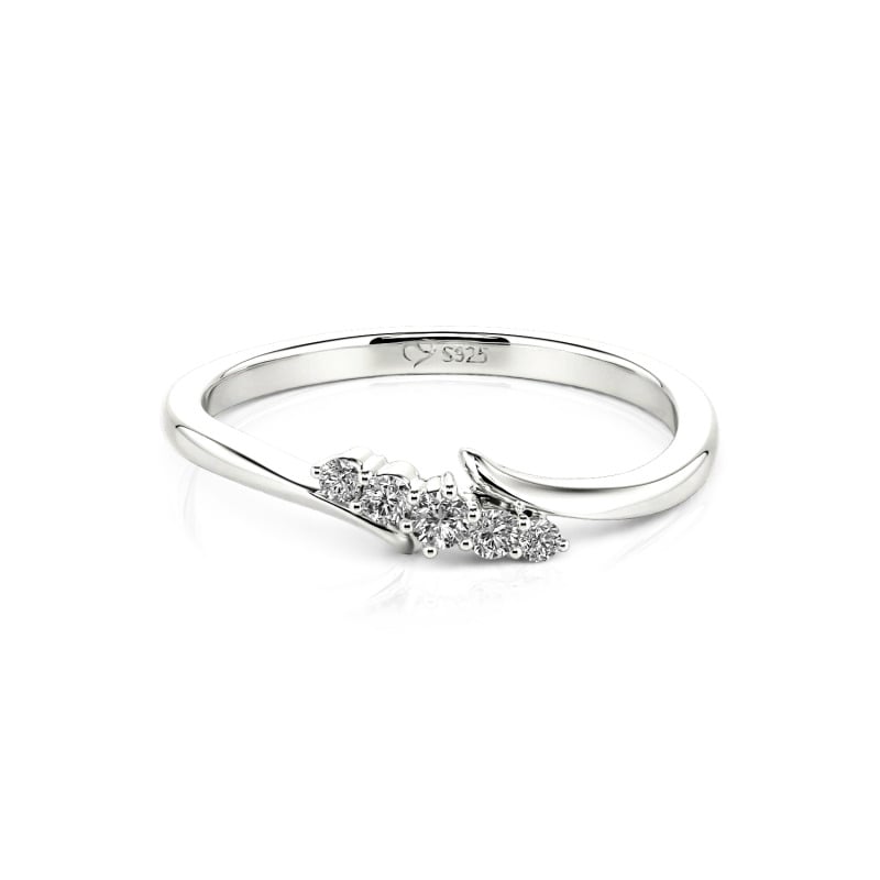 Jeulia Custom Bypass Women's Wedding Band 10K/14K/18K Gold Platinum