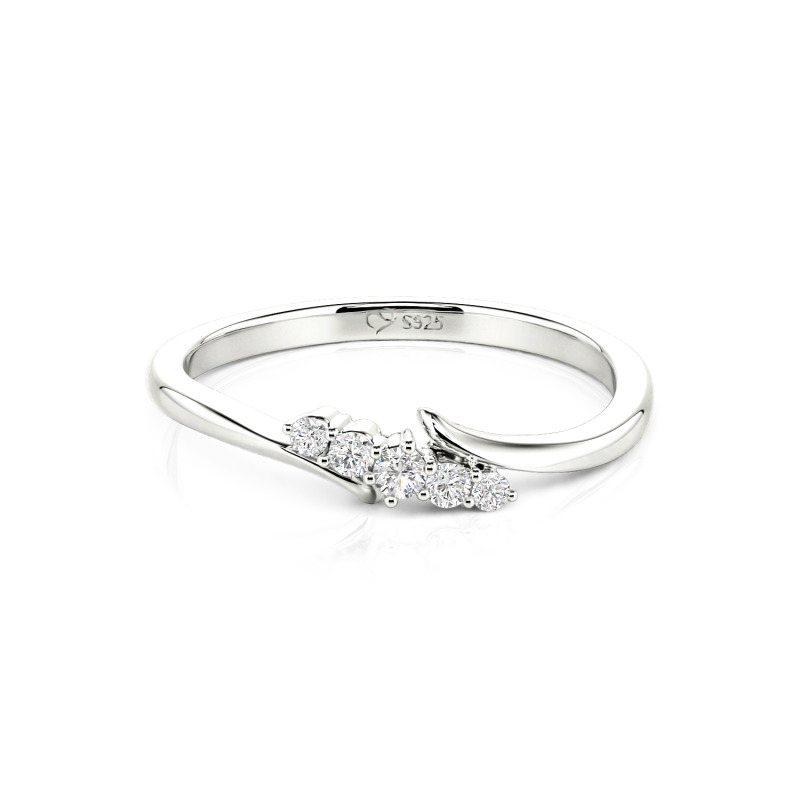 Jeulia Custom Bypass Women's Wedding Band 10K/14K/18K Gold Platinum