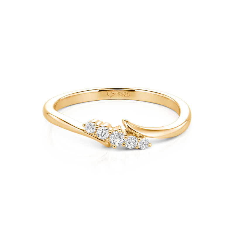 Jeulia Custom Bypass Women's Wedding Band 10K/14K/18K Gold Platinum