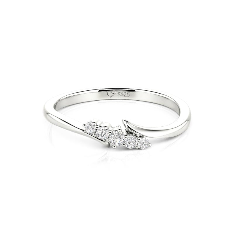 Jeulia Custom Bypass Women's Wedding Band 10K/14K/18K Gold Platinum