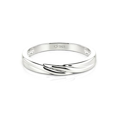 Jeulia Custom Men's Wave Wedding Band 10K/14K/18K Gold Platinum