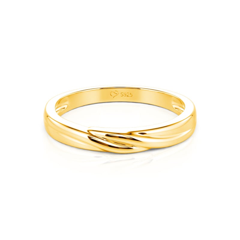 Jeulia Personalizada Bande Vague pour Hommes en Or 10K/14K/18K Platine