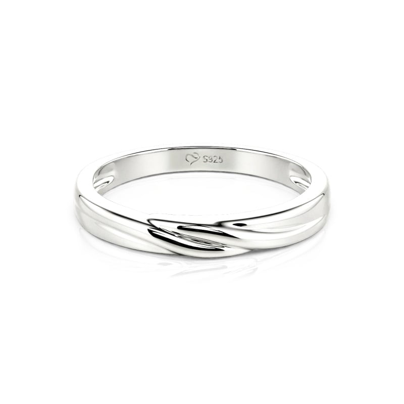 Jeulia Custom Men's Wave Wedding Band 10K/14K/18K Gold Platinum