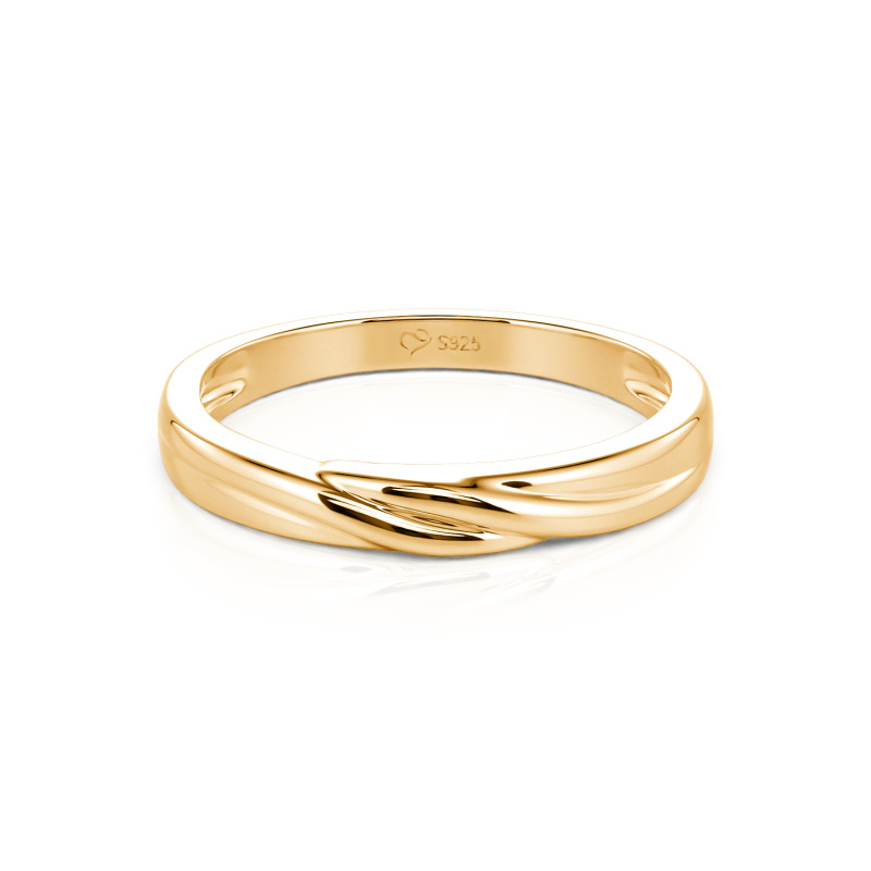 Jeulia Custom Men's Wave Wedding Band 10K/14K/18K Gold Platinum