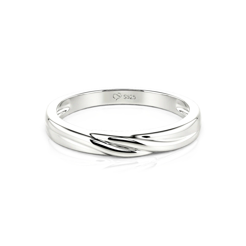 Jeulia Custom Men's Wave Wedding Band 10K/14K/18K Gold Platinum