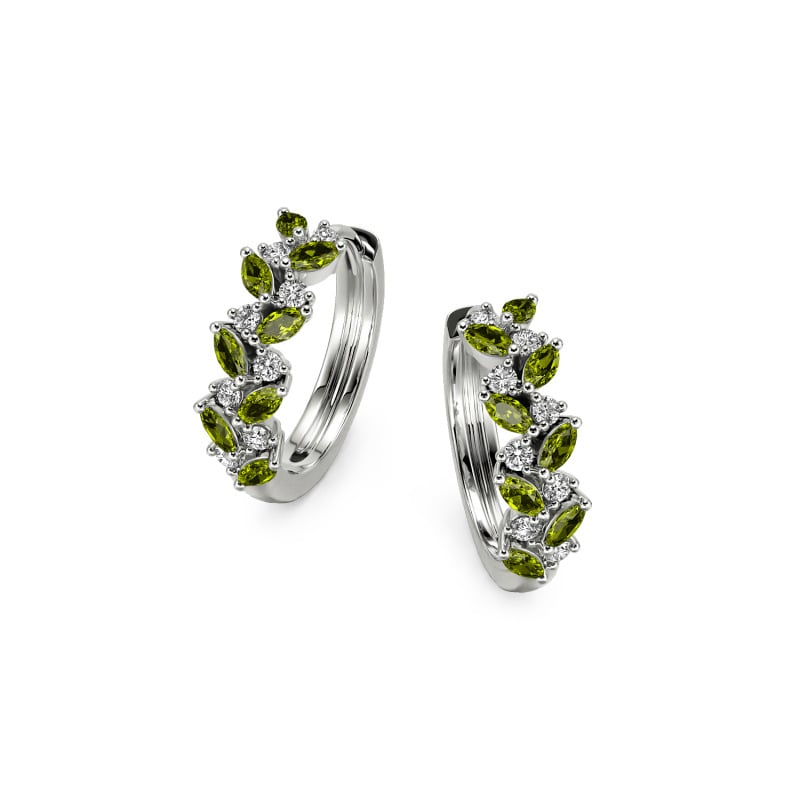 Jeulia Everyday Custom Round and Marquise Hoop Earrings