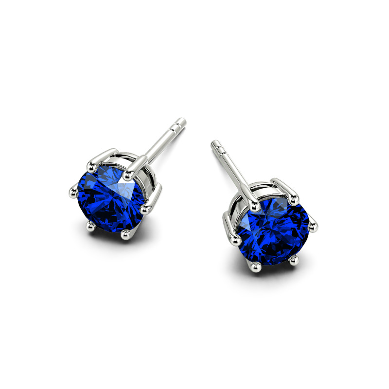 Jeulia Simple Crown Personalized Sterling Silver Stud Earrings