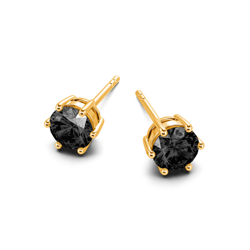 Jeulia Boucles d'oreilles Simple Couronne Personnalisé Argent Sterling