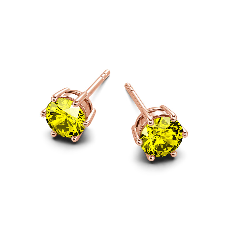 Jeulia Boucles d'oreilles Simple Couronne Personnalisé Argent Sterling