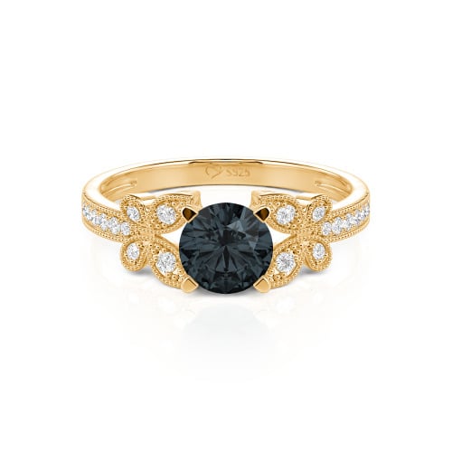 Jeulia Round Cut Butterfly Ring
