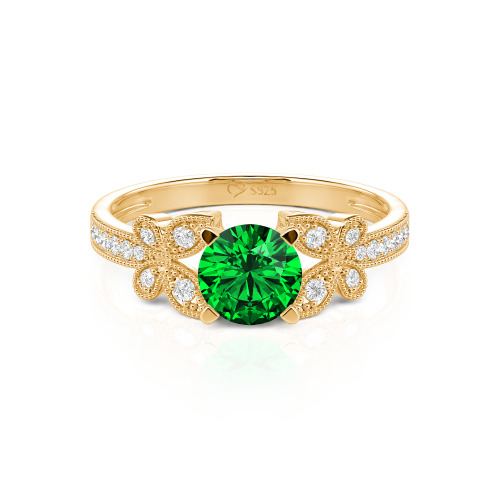 Jeulia Round Cut Butterfly Ring