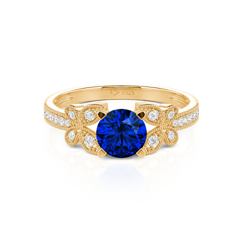 Jeulia Round Cut Butterfly Ring