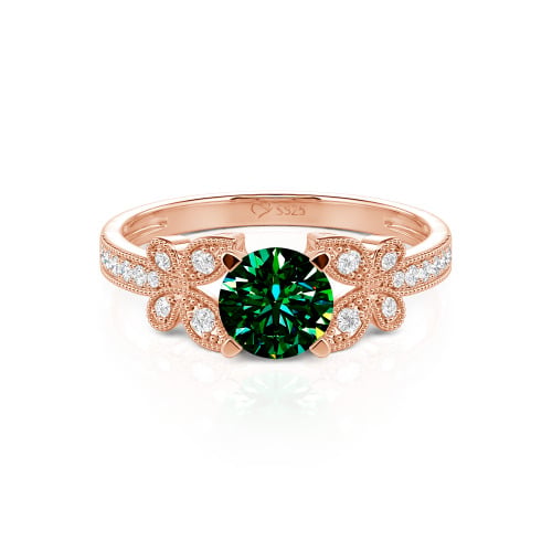 Jeulia Round Cut Butterfly Ring