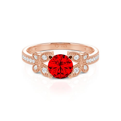 Jeulia Round Cut Butterfly Ring