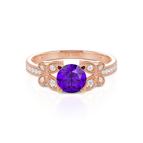 Jeulia Round Cut Butterfly Ring