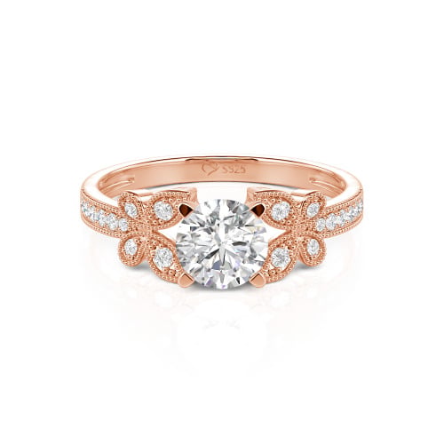 Jeulia Round Cut Butterfly Ring
