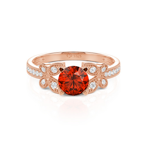 Jeulia Round Cut Butterfly Ring