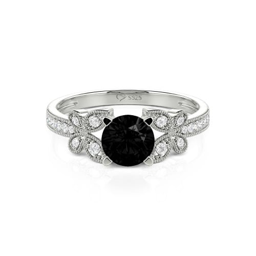 Jeulia Round Cut Butterfly Ring