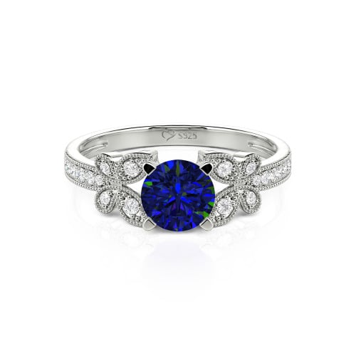 Jeulia Round Cut Butterfly Ring