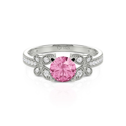 Jeulia Round Cut Butterfly Ring