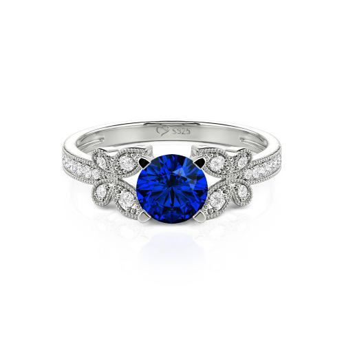 Jeulia Round Cut Butterfly Ring