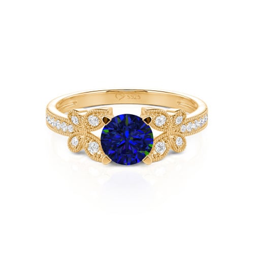 Jeulia Round Cut Butterfly Ring