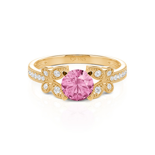 Jeulia Round Cut Butterfly Ring